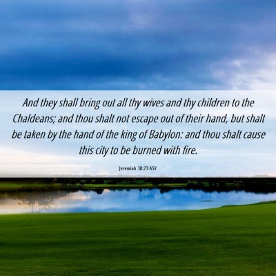 Picture 06 - Jeremiah 38:23 ASV - And they shall bring out all thy wives and thy - Bible Verse Picture