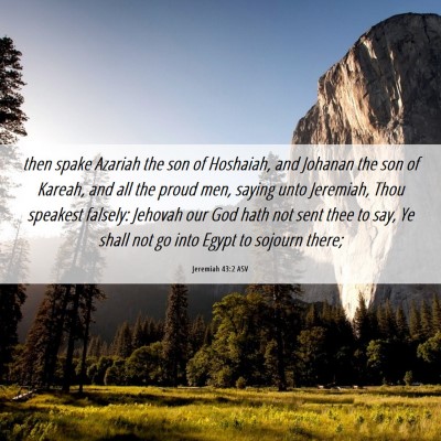Picture 06 - Jeremiah 43:2 ASV - then spake Azariah the son of Hoshaiah, and - Bible Verse Picture