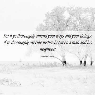 Picture 06 - Jeremiah 7:5 ASV - For if ye thoroughly amend your ways and your - Bible Verse Picture