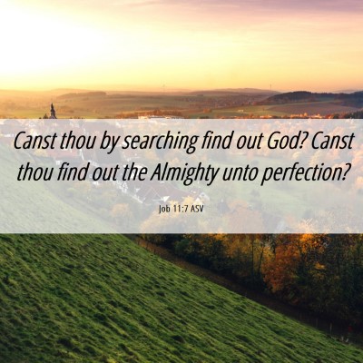 Picture 06 - Job 11:7 ASV - Canst thou by searching find out God? Canst thou - Bible Verse Picture