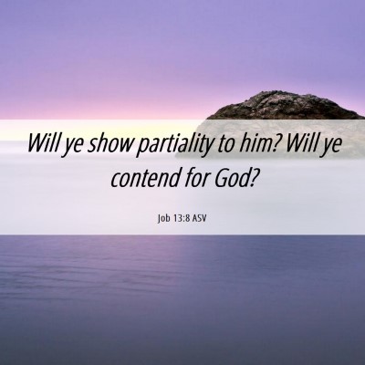 Picture 06 - Job 13:8 ASV - Will ye show partiality to him? Will ye contend - Bible Verse Picture