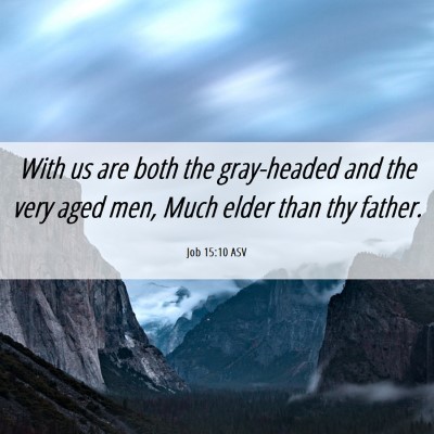 Picture 06 - Job 15:10 ASV - With us are both the gray-headed and the very - Bible Verse Picture