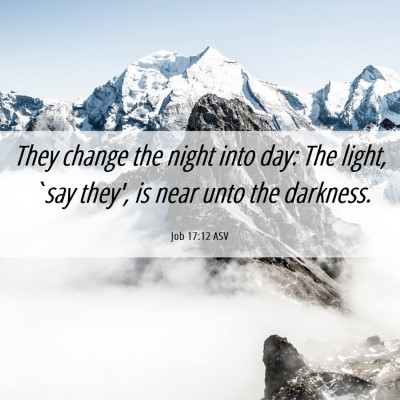 Picture 06 - Job 17:12 ASV - They change the night into day: The light, `say - Bible Verse Picture
