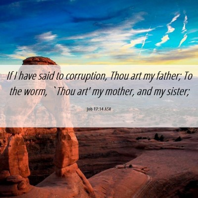 Picture 06 - Job 17:14 ASV - If I have said to corruption, Thou art my father; - Bible Verse Picture