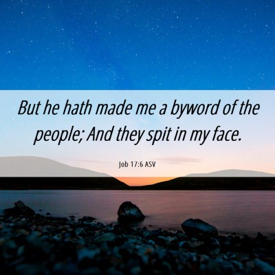 Picture 06 - Job 17:6 ASV - But he hath made me a byword of the people; And - Bible Verse Picture