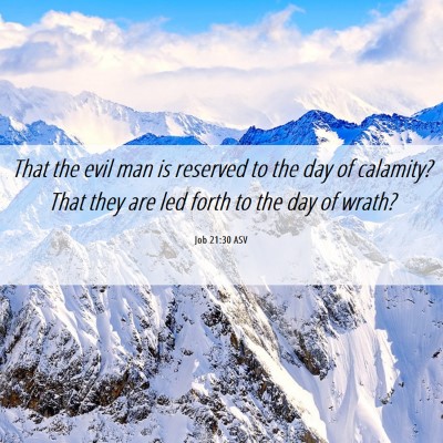 Picture 06 - Job 21:30 ASV - That the evil man is reserved to the day of - Bible Verse Picture