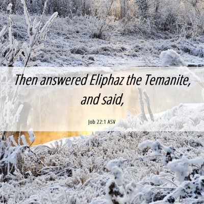 Picture 06 - Job 22:1 ASV - Then answered Eliphaz the Temanite, and - Bible Verse Picture