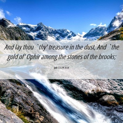 Picture 06 - Job 22:24 ASV - And lay thou `thy' treasure in the dust, And `the - Bible Verse Picture