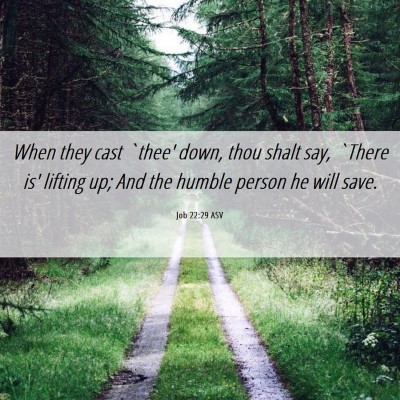 Picture 06 - Job 22:29 ASV - When they cast `thee' down, thou shalt say, - Bible Verse Picture