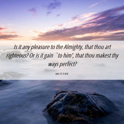 Picture 06 - Job 22:3 ASV - Is it any pleasure to the Almighty, that thou art - Bible Verse Picture