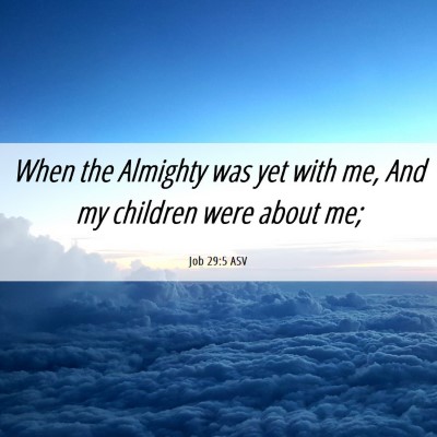Picture 06 - Job 29:5 ASV - When the Almighty was yet with me, And my - Bible Verse Picture