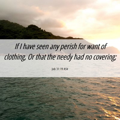 Picture 06 - Job 31:19 ASV - If I have seen any perish for want of clothing, - Bible Verse Picture