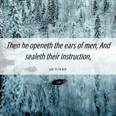 Picture 06 - Job 33:16 ASV - Then he openeth the ears of men, And sealeth - Bible Verse Picture