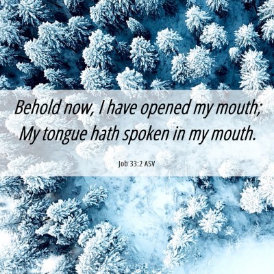Picture 06 - Job 33:2 ASV - Behold now, I have opened my mouth; My tongue - Bible Verse Picture