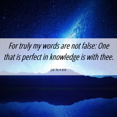 Picture 06 - Job 36:4 ASV - For truly my words are not false: One that is - Bible Verse Picture