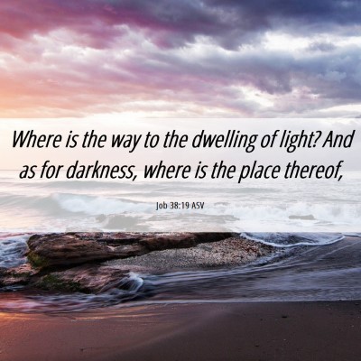 Picture 06 - Job 38:19 ASV - Where is the way to the dwelling of light? And as - Bible Verse Picture