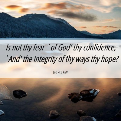 Picture 06 - Job 4:6 ASV - Is not thy fear `of God' thy confidence, `And' - Bible Verse Picture