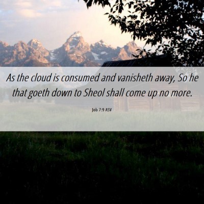 Picture 06 - Job 7:9 ASV - As the cloud is consumed and vanisheth away, So - Bible Verse Picture
