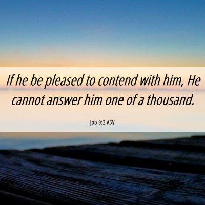 Picture 06 - Job 9:3 ASV - If he be pleased to contend with him, He cannot - Bible Verse Picture