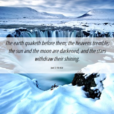 Picture 06 - Joel 2:10 ASV - The earth quaketh before them; the heavens - Bible Verse Picture
