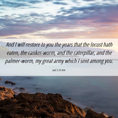 Picture 06 - Joel 2:25 ASV - And I will restore to you the years that the - Bible Verse Picture