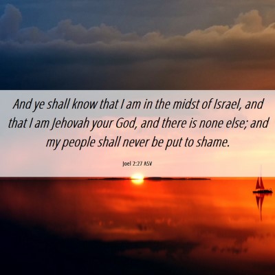 Picture 06 - Joel 2:27 ASV - And ye shall know that I am in the midst of - Bible Verse Picture