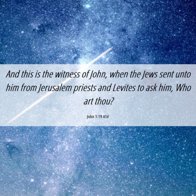 Picture 06 - John 1:19 ASV - And this is the witness of John, when the Jews - Bible Verse Picture