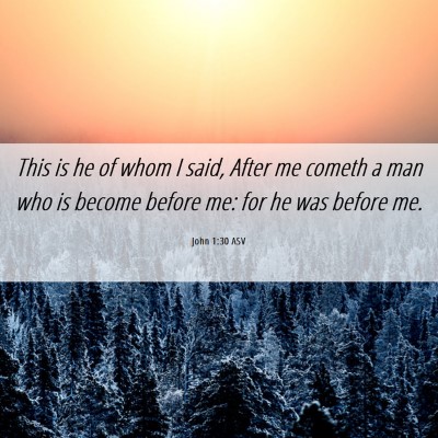 Picture 06 - John 1:30 ASV - This is he of whom I said, After me cometh a man - Bible Verse Picture