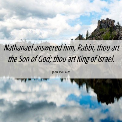 Picture 06 - John 1:49 ASV - Nathanael answered him, Rabbi, thou art the Son - Bible Verse Picture