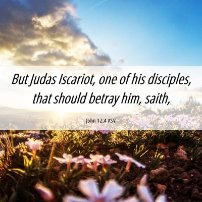 Picture 06 - John 12:4 ASV - But Judas Iscariot, one of his disciples, that - Bible Verse Picture