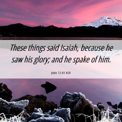 Picture 06 - John 12:41 ASV - These things said Isaiah, because he saw his - Bible Verse Picture