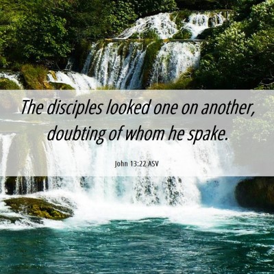 Picture 06 - John 13:22 ASV - The disciples looked one on another, doubting of - Bible Verse Picture