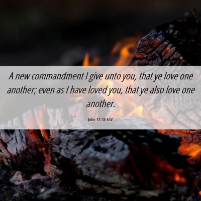 Picture 06 - John 13:34 ASV - A new commandment I give unto you, that ye love - Bible Verse Picture