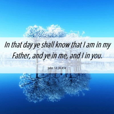 Picture 06 - John 14:20 ASV - In that day ye shall know that I am in my Father, - Bible Verse Picture