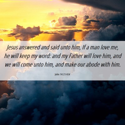 Picture 06 - John 14:23 ASV - Jesus answered and said unto him, If a man love - Bible Verse Picture