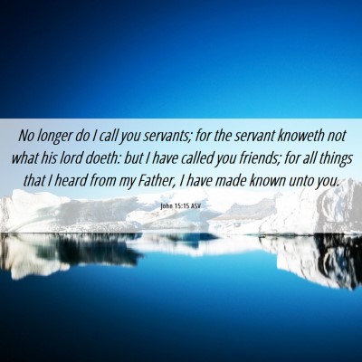 Picture 06 - John 15:15 ASV - No longer do I call you servants; for the servant - Bible Verse Picture