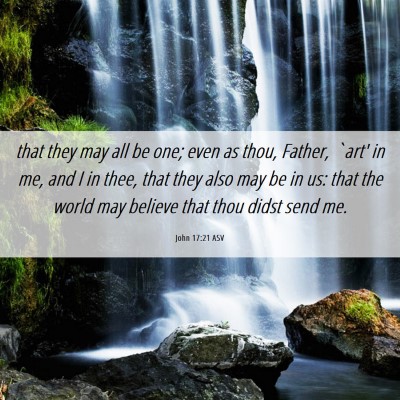 Picture 06 - John 17:21 ASV - that they may all be one; even as thou, Father, - Bible Verse Picture
