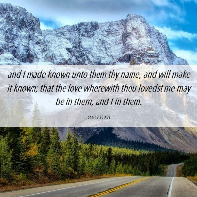 Picture 06 - John 17:26 ASV - and I made known unto them thy name, and will - Bible Verse Picture