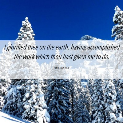 Picture 06 - John 17:4 ASV - I glorified thee on the earth, having - Bible Verse Picture