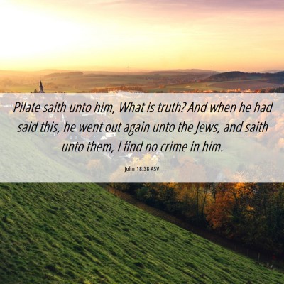 Picture 06 - John 18:38 ASV - Pilate saith unto him, What is truth? And when he - Bible Verse Picture