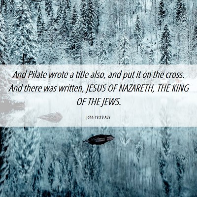 Picture 06 - John 19:19 ASV - And Pilate wrote a title also, and put it on the - Bible Verse Picture