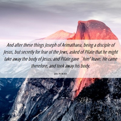 Picture 06 - John 19:38 ASV - And after these things Joseph of Arimathaea, - Bible Verse Picture
