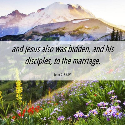 Picture 06 - John 2:2 ASV - and Jesus also was bidden, and his disciples, to - Bible Verse Picture