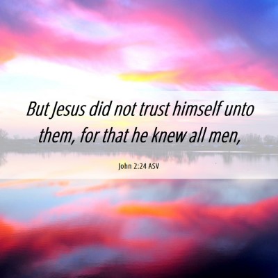 Picture 06 - John 2:24 ASV - But Jesus did not trust himself unto them, for - Bible Verse Picture