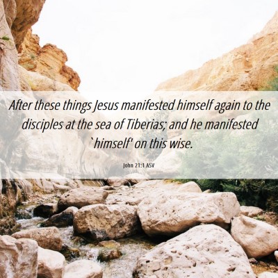 Picture 06 - John 21:1 ASV - After these things Jesus manifested himself again - Bible Verse Picture