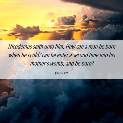 Picture 06 - John 3:4 ASV - Nicodemus saith unto him, How can a man be born - Bible Verse Picture