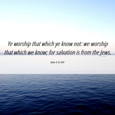 Picture 06 - John 4:22 ASV - Ye worship that which ye know not: we worship - Bible Verse Picture