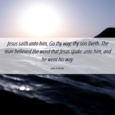 Picture 06 - John 4:50 ASV - Jesus saith unto him, Go thy way; thy son liveth. - Bible Verse Picture