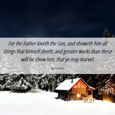 Picture 06 - John 5:20 ASV - For the Father loveth the Son, and showeth him - Bible Verse Picture