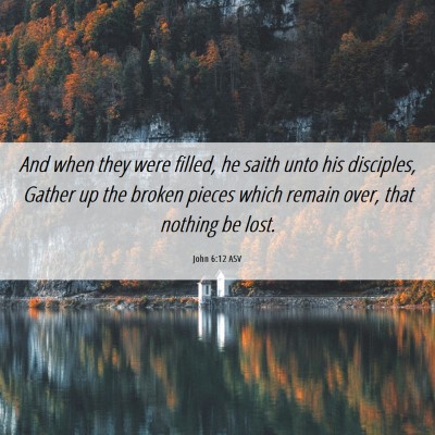 Picture 06 - John 6:12 ASV - And when they were filled, he saith unto his - Bible Verse Picture